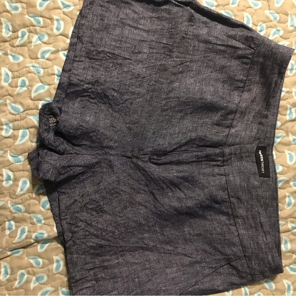 Fifteen Twenty Linen Navy Blue Shorts